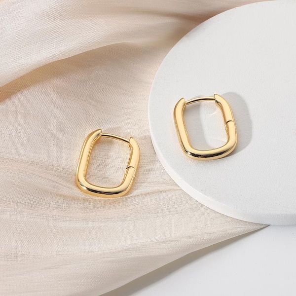 hoop & huggie geometric brass earrings for women gold color classic minimalist jewelry party gifts, Golden;silver
hoop & huggie geometric brass earrings for women gold color classic minimalist jewelry party gifts, Golden;silver