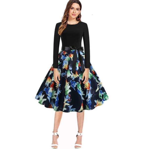 skirt 50s swing spring large women's print hepburn long sleeve dress with ribbon, Black;gray
skirt 50s swing spring large women's print hepburn long sleeve dress with ribbon, Black;gray