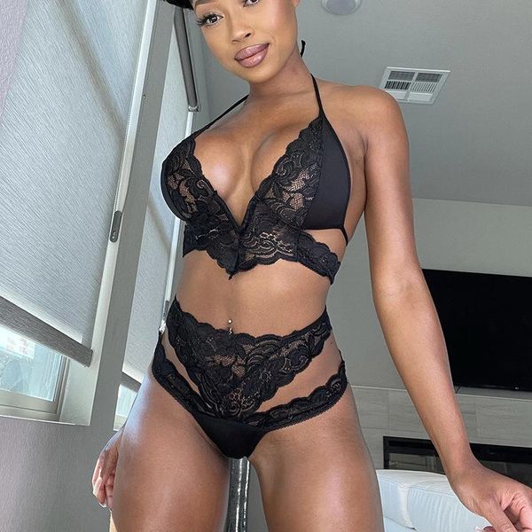 bras sets ladies 2pcs lace lingerie set crochet sheer criss-cross v-neck bra + high waist hollow-out panty exotic intimate suit, Red;black
bras sets ladies 2pcs lace lingerie set crochet sheer criss-cross v-neck bra + high waist hollow-out panty exotic intimate suit, Red;black