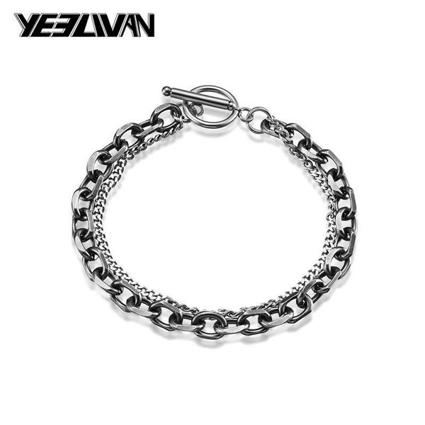 link, chain trend punk link bracelet retro color 316l stainless steel double layer chunky thick bracelets men women jewelry, Black
link, chain trend punk link bracelet retro color 316l stainless steel double layer chunky thick bracelets men women jewelry, Black