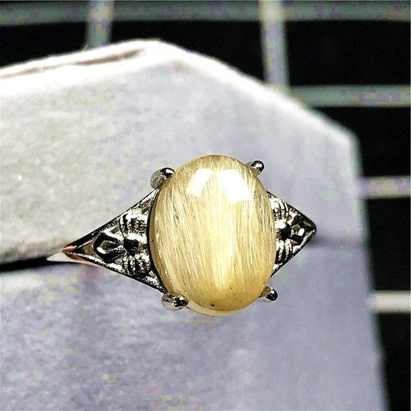 cluster rings 11x8mm natural gold rutilated quartz ring jewelry for woman lady man crystal round beads silver gemstone adjustable, Golden;silver
cluster rings 11x8mm natural gold rutilated quartz ring jewelry for woman lady man crystal round beads silver gemstone adjustable, Golden;silver