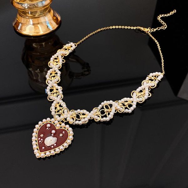 vintage red heart beads choker necklace for women fashion trendy elegant flower chain necklace beads making for jewelry gifts, Golden;silver
vintage red heart beads choker necklace for women fashion trendy elegant flower chain necklace beads making for jewelry gifts, Golden;silver