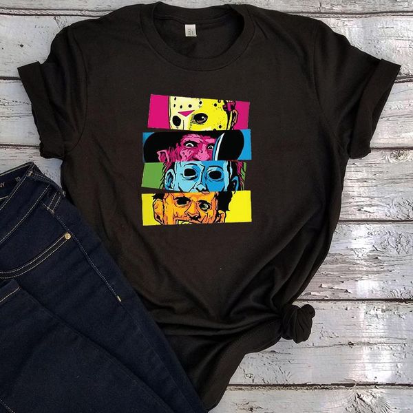 women's t-shirt horror movie scary movies tee 2021 fashion girl print graphic kawaii friends tshirt women funny, White
women's t-shirt horror movie scary movies tee 2021 fashion girl print graphic kawaii friends tshirt women funny, White