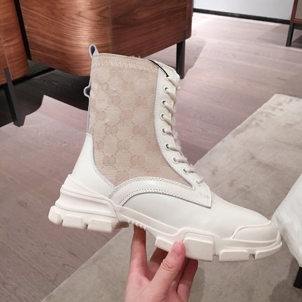 high-quality designer autumn and winter thick women's shoes, luxury comfortable lace-up brand women's boots, Red;white 
high-quality designer autumn and winter thick women's shoes, luxury comfortable lace-up brand women's boots, Red;white