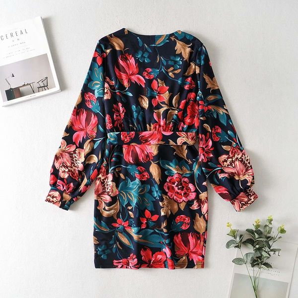 2021 new fashion floral printing mini v-neck long sleeve es slim waist vestidos mujer 3kfa, White
2021 new fashion floral printing mini v-neck long sleeve es slim waist vestidos mujer 3kfa, White