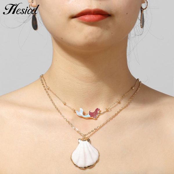 pendant necklaces shell mermaid necklace multilayer fashion gold plated color party charm jewelry accessories for women, Silver
pendant necklaces shell mermaid necklace multilayer fashion gold plated color party charm jewelry accessories for women, Silver
