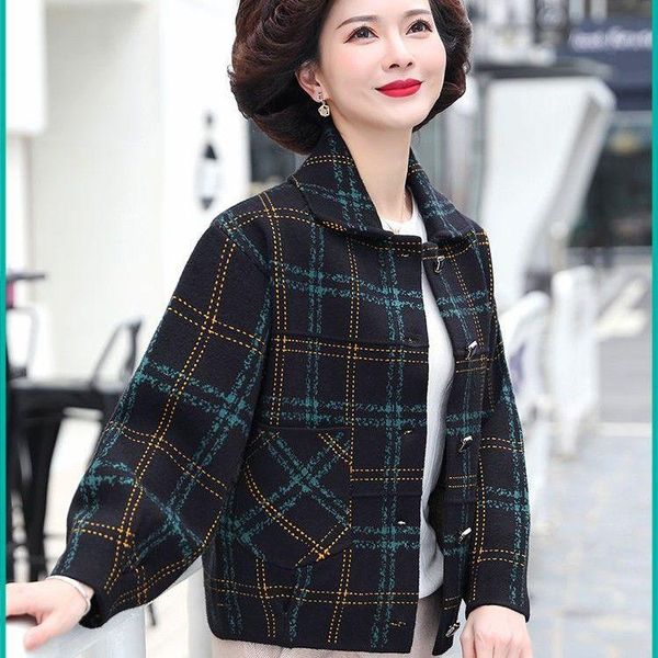 women's jackets women 2021 spring autumn fashion long sleeve loose coats female plaid thicken warm jacket ladies middle-aged short over, Black;brown
women's jackets women 2021 spring autumn fashion long sleeve loose coats female plaid thicken warm jacket ladies middle-aged short over, Black;brown