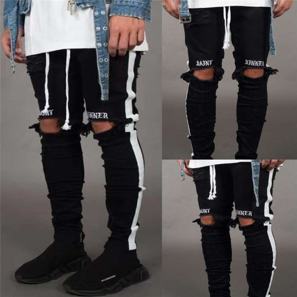 new men stylish ripped jeans pants biker skinny slim straight frayed denim trousers new fashion skinny jeans men clothes, Blue
new men stylish ripped jeans pants biker skinny slim straight frayed denim trousers new fashion skinny jeans men clothes, Blue