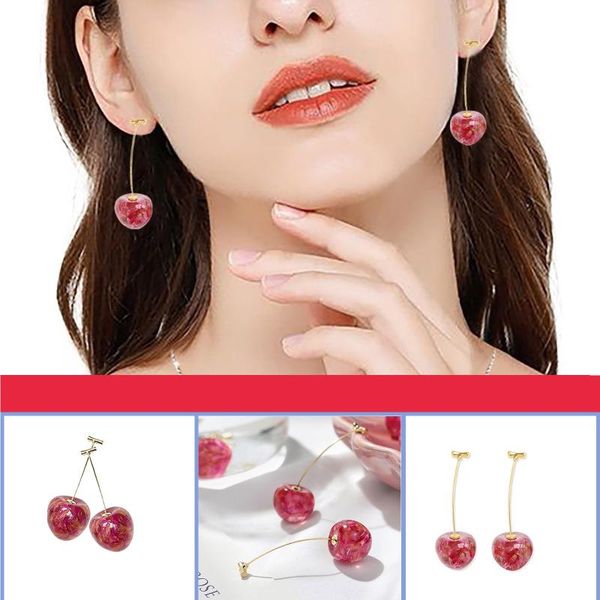 dangle & chandelier creative earrings fruit drop gifts for women and girls sweet colorful simulation cherry earring, Silver
dangle & chandelier creative earrings fruit drop gifts for women and girls sweet colorful simulation cherry earring, Silver