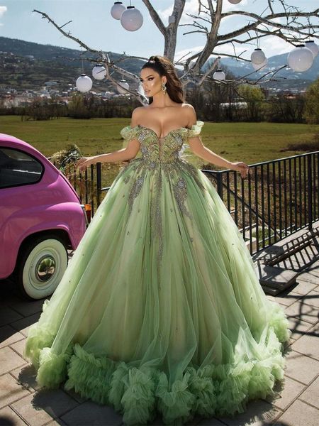 party dresses light green evening dress a-line floor length off-the-shoulder tulle applique beaded ball gown prom custom made, White;black
party dresses light green evening dress a-line floor length off-the-shoulder tulle applique beaded ball gown prom custom made, White;black