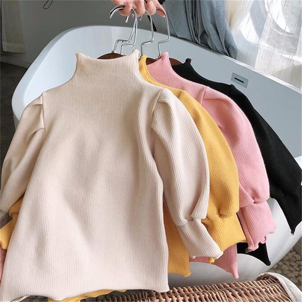 pullover puff sleeve baby girls solid color high neck knitted wool sweater bottoming shirt for children warm autumn clothes1, Blue
pullover puff sleeve baby girls solid color high neck knitted wool sweater bottoming shirt for children warm autumn clothes1, Blue