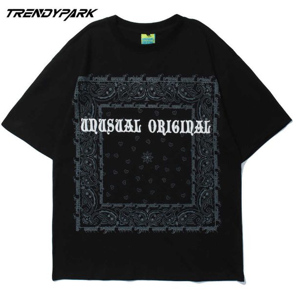 men's t-shirt vintage paisley printed summer short sleeve hip hop oversize cotton casual harajuku streetwear tee men tshirts 210601, White;black
men's t-shirt vintage paisley printed summer short sleeve hip hop oversize cotton casual harajuku streetwear tee men tshirts 210601, White;black