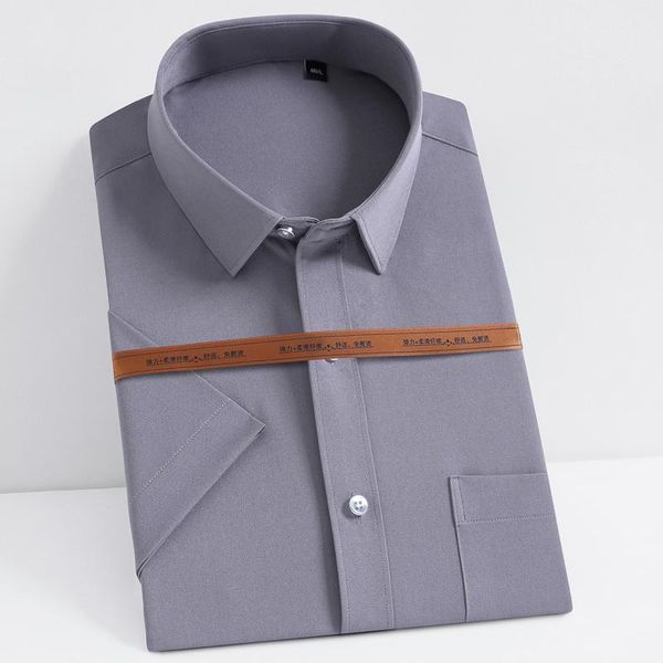 men's dress shirts casual stretch short sleeve single patch pocket standard-fit formal business work office solid basic shirt, White;black
men's dress shirts casual stretch short sleeve single patch pocket standard-fit formal business work office solid basic shirt, White;black