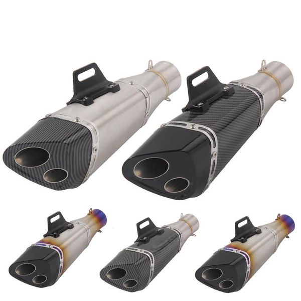 motorcycle exhaust system 38-51mm universal dual-outlet pipe no db killer escape vent fit on dirt bike 
motorcycle exhaust system 38-51mm universal dual-outlet pipe no db killer escape vent fit on dirt bike