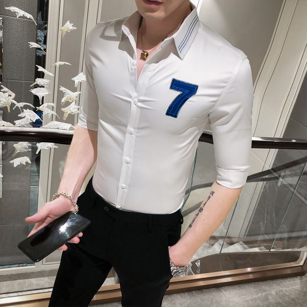 2021 shirt half sleeve men's casual shirts dressed in fine clothing embroidered male social streetwear 1ccn, White;black
2021 shirt half sleeve men's casual shirts dressed in fine clothing embroidered male social streetwear 1ccn, White;black