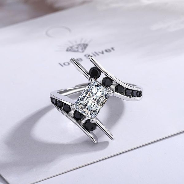 wedding rings fashion punk wave for women square zircon stone black crystal open ring female trendy accessories jewelry, Slivery;golden
wedding rings fashion punk wave for women square zircon stone black crystal open ring female trendy accessories jewelry, Slivery;golden