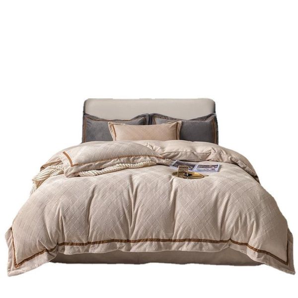 bedding sets modern and simple milk velvet home textile four-piece pure color mid-to-high-end bed set pink
bedding sets modern and simple milk velvet home textile four-piece pure color mid-to-high-end bed set pink