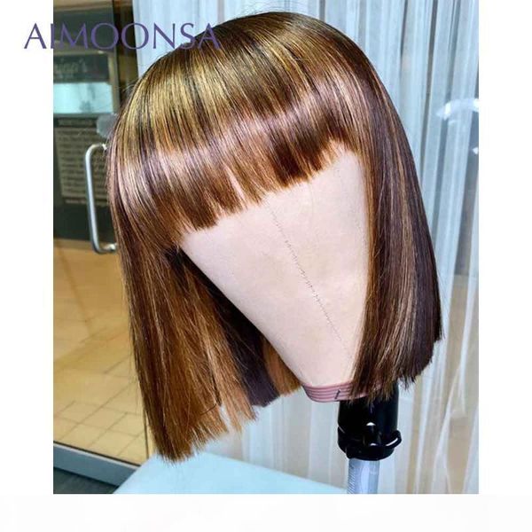 fringe wig with bangs bob human hair wig highlight short bang human hair bob straight lace front wigs for women 13x4 remy150, Black;brown
fringe wig with bangs bob human hair wig highlight short bang human hair bob straight lace front wigs for women 13x4 remy150, Black;brown