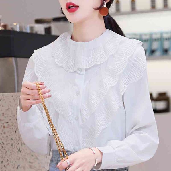 fashion women blouses spring long sleeve white blouse women ruffles chiffon blouse women womens and blouses c394 210602
fashion women blouses spring long sleeve white blouse women ruffles chiffon blouse women womens and blouses c394 210602