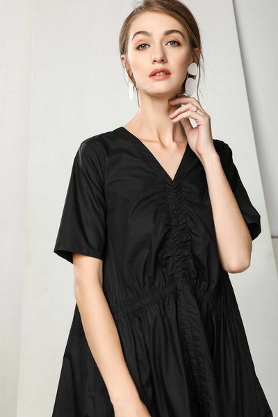 2021 new short sleeve casual women solid summer party vintage v-neck plus high fashion fvgg, Black;gray
2021 new short sleeve casual women solid summer party vintage v-neck plus high fashion fvgg, Black;gray