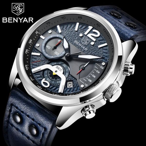wristwatches benyar by 5171 men`s watch automatic date quartz watches men chronograph sclock multi function relogio masculino hombre 3at, Slivery;brown
wristwatches benyar by 5171 men`s watch automatic date quartz watches men chronograph sclock multi function relogio masculino hombre 3at, Slivery;brown