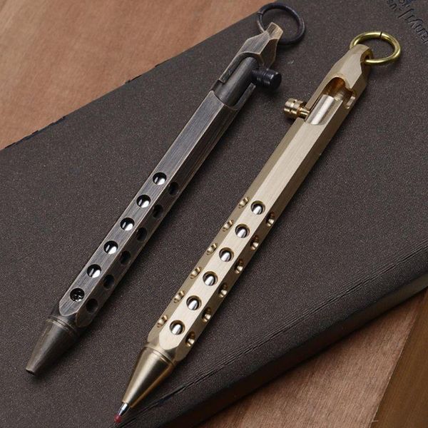 solid brass gel ink pen retro hexagonal bolt action writing tool school office stationery supply
solid brass gel ink pen retro hexagonal bolt action writing tool school office stationery supply