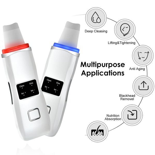 red light therapy ultrasonic face skin scrubber facial cleaning spatula for acne blackhead remover dead peeling lifting device
red light therapy ultrasonic face skin scrubber facial cleaning spatula for acne blackhead remover dead peeling lifting device