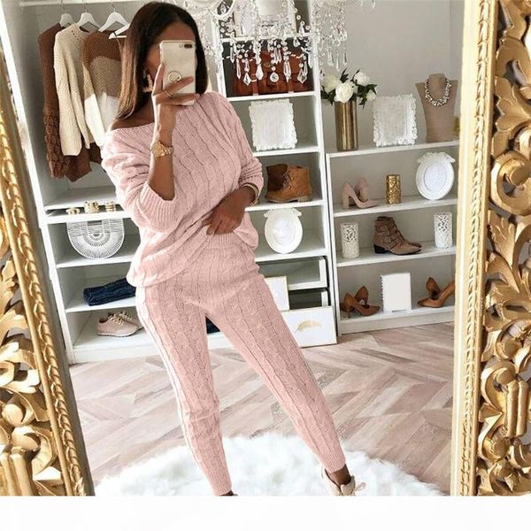 casual solid women pant suits ladies off shoulder cable knitted warm 2pc loungewear suit set female suit 2019 high quality, Black;brown
casual solid women pant suits ladies off shoulder cable knitted warm 2pc loungewear suit set female suit 2019 high quality, Black;brown