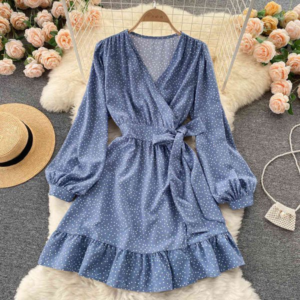 korea retro dot print dress women early autumn v-neck puff sleeve high waist lace up a-line mini vestidos elegant, Black;gray
korea retro dot print dress women early autumn v-neck puff sleeve high waist lace up a-line mini vestidos elegant, Black;gray