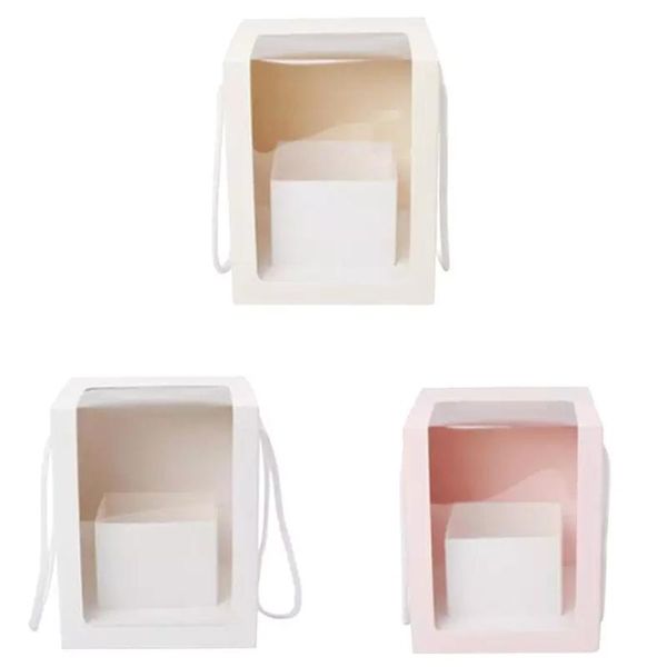 paper boxes clear window transparant square shape portable gift packing boxes flower packing flower bags
paper boxes clear window transparant square shape portable gift packing boxes flower packing flower bags