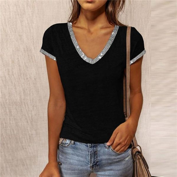 women's t-shirt 2021 summer shirts for women fashion v neck patchwork loose t shirt female short sleeve ladies tee plus size pullover, White
women's t-shirt 2021 summer shirts for women fashion v neck patchwork loose t shirt female short sleeve ladies tee plus size pullover, White