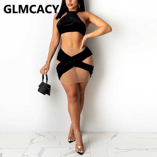 two piece mesh insert dress suits sleevelss backless crop & bodycon skirt set 210702, White
two piece mesh insert dress suits sleevelss backless crop & bodycon skirt set 210702, White