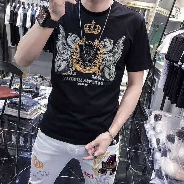 luxury embroidery men's t-shirt summer short sleeve o-neck tees streetwear social t shirt clothes camiseta masculina 210527, White;black
luxury embroidery men's t-shirt summer short sleeve o-neck tees streetwear social t shirt clothes camiseta masculina 210527, White;black