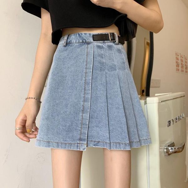 skirts 2021 summer denim skirt female a-shaped design sense niche loose slim wind pleated high waist, Black
skirts 2021 summer denim skirt female a-shaped design sense niche loose slim wind pleated high waist, Black