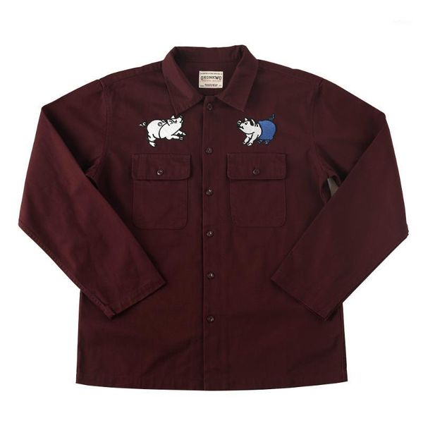men's jackets cartoon embroidery jacket mens casual loose outerwear vintage long lapel shirt men, Black;brown
men's jackets cartoon embroidery jacket mens casual loose outerwear vintage long lapel shirt men, Black;brown