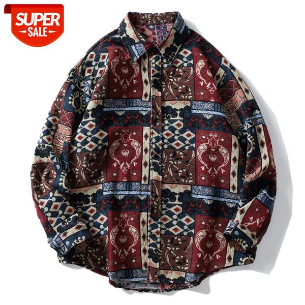 Hip Hop National Style Floral Pattern Knitted Shirt Retro Ethnic Embroidery Long Sleeve Shirts Harajuku Streetwear Button Shirt #DR6Z, White;black
Hip Hop National Style Floral Pattern Knitted Shirt Retro Ethnic Embroidery Long Sleeve Shirts Harajuku Streetwear Button Shirt #DR6Z, White;black