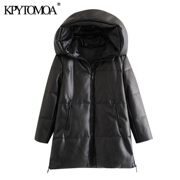 kpytomoa women fashion thick warm winter faux leather parkas coat vintage hooded long sleeve female outerwear chic overcoat 210819, Black
kpytomoa women fashion thick warm winter faux leather parkas coat vintage hooded long sleeve female outerwear chic overcoat 210819, Black