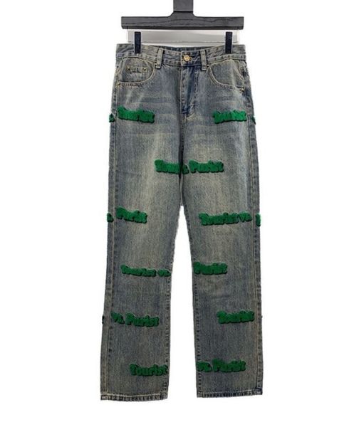 men's jeans correct version 2021fw limited green toothbrush embroidered flocking washed jeans men's and women's pants, Blue
men's jeans correct version 2021fw limited green toothbrush embroidered flocking washed jeans men's and women's pants, Blue