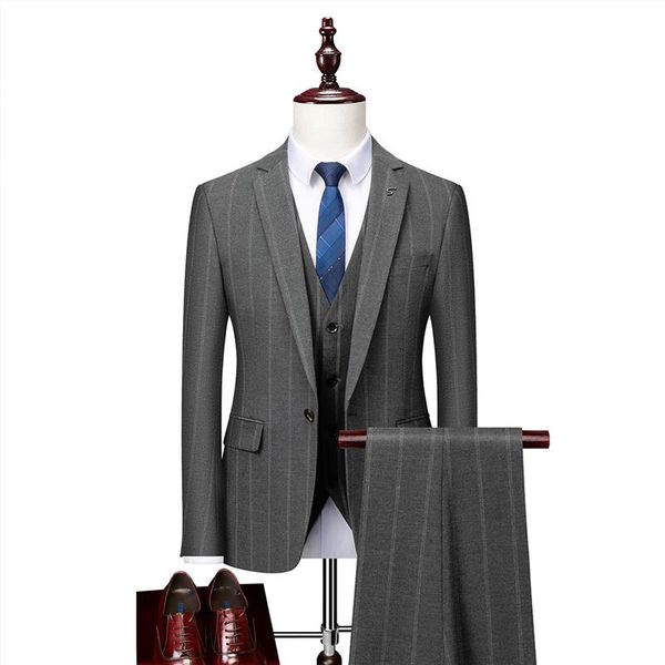 men's suits & blazers gray stripe for men three piece autumn winter mens wedding prom party dress dinner christmas suit male, White;black
men's suits & blazers gray stripe for men three piece autumn winter mens wedding prom party dress dinner christmas suit male, White;black