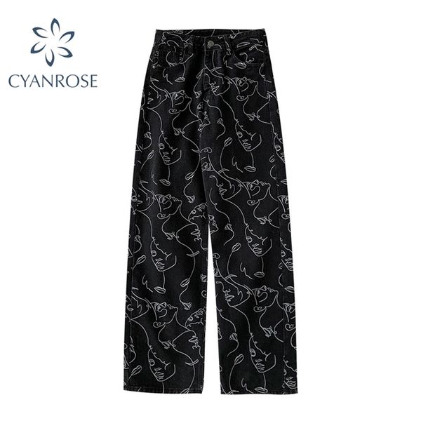 high waist jeans woman plus size street style abstract print denim pants cotton loose coated vintage washed boyfriend 210922, Blue
high waist jeans woman plus size street style abstract print denim pants cotton loose coated vintage washed boyfriend 210922, Blue