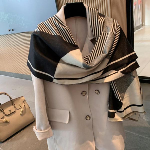 scarves 2021 winter warm scarf woman, extravagant thickening autumn striped geometric imitation cashmere scarvesfor women, Blue;gray
scarves 2021 winter warm scarf woman, extravagant thickening autumn striped geometric imitation cashmere scarvesfor women, Blue;gray