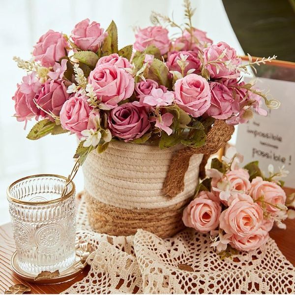 decorative flowers & wreaths 1 bunch 6 heads rose wedding living room decoration simulation silk flower pography props artificial fall decor
decorative flowers & wreaths 1 bunch 6 heads rose wedding living room decoration simulation silk flower pography props artificial fall decor