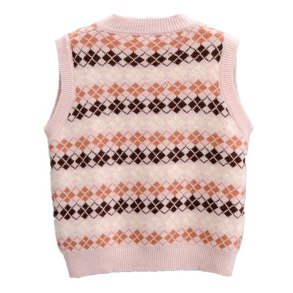 90s pink purple argyle plaid knitted sweater vest preppy style korean clothing cool girl v neck sleeveless jumper y2k knitwear, White;black
90s pink purple argyle plaid knitted sweater vest preppy style korean clothing cool girl v neck sleeveless jumper y2k knitwear, White;black