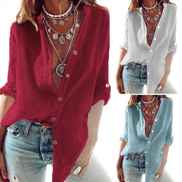 solid color long sleeve women shirts stand collar single breasted office ropa de mujer, White
solid color long sleeve women shirts stand collar single breasted office ropa de mujer, White