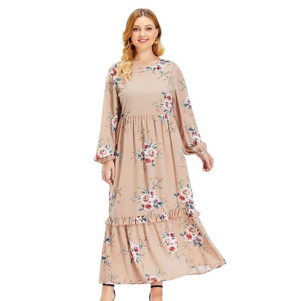 casual dresses patchwork plus size dress women robes loose o-neck stitching long sleeve printed big swing summer fall maxi ta6215, Black;gray
casual dresses patchwork plus size dress women robes loose o-neck stitching long sleeve printed big swing summer fall maxi ta6215, Black;gray