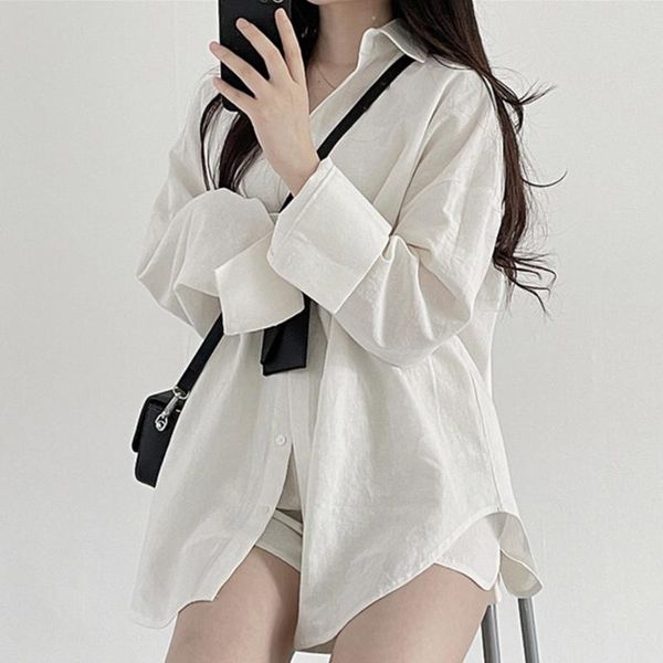 women's tracksuits 2021 summer simple basic blouse female lapel loose long sleeve shirt + high waist wide leg shorts kk606, Gray
women's tracksuits 2021 summer simple basic blouse female lapel loose long sleeve shirt + high waist wide leg shorts kk606, Gray