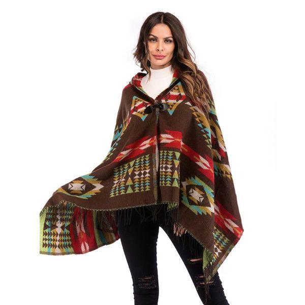 women's sweaters vintage ethnic knitted cloak sweater autumn winter women irregular hooded female tassel knit jumpers wld491, White;black
women's sweaters vintage ethnic knitted cloak sweater autumn winter women irregular hooded female tassel knit jumpers wld491, White;black