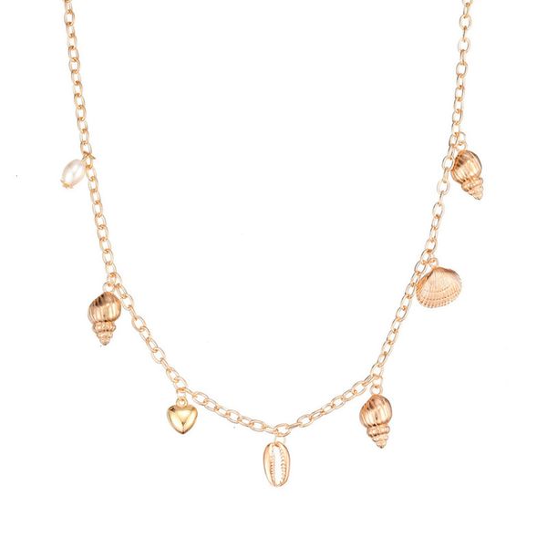 women's creative new style golden scallop necklace shell student simple necklace, Silver
women's creative new style golden scallop necklace shell student simple necklace, Silver