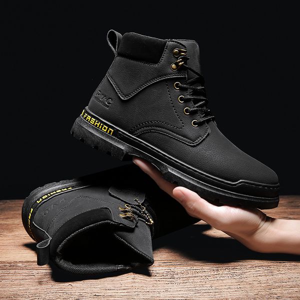 2020 new trendy mens middle and high-boots autumn and winter 2020 british style thick bottom motorcycle mens boots korean style worker b, Black
2020 new trendy mens middle and high-boots autumn and winter 2020 british style thick bottom motorcycle mens boots korean style worker b, Black