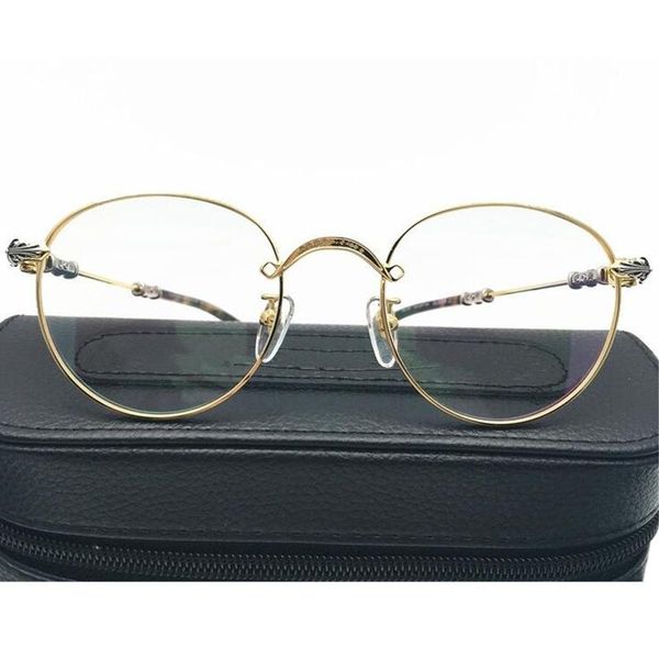 fashion sunglasses frames luxury designtitanium round glasses frame 53-20-138 bu bb retro-vintage anti-bluelight plano eyewear gold s, Black
fashion sunglasses frames luxury designtitanium round glasses frame 53-20-138 bu bb retro-vintage anti-bluelight plano eyewear gold s, Black